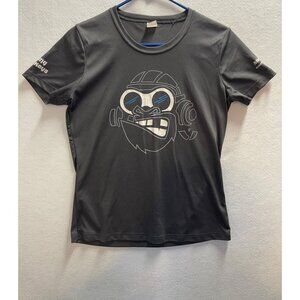 Flying Monkeys Shirt Tee Woman's Size Small Gray Dry Fit Tee Short Sleeve